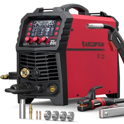 ARCCAPTAIN 200A MIG Welder 110V 220V 6 in 1 Aluminum Welding Machine MIG200 product details