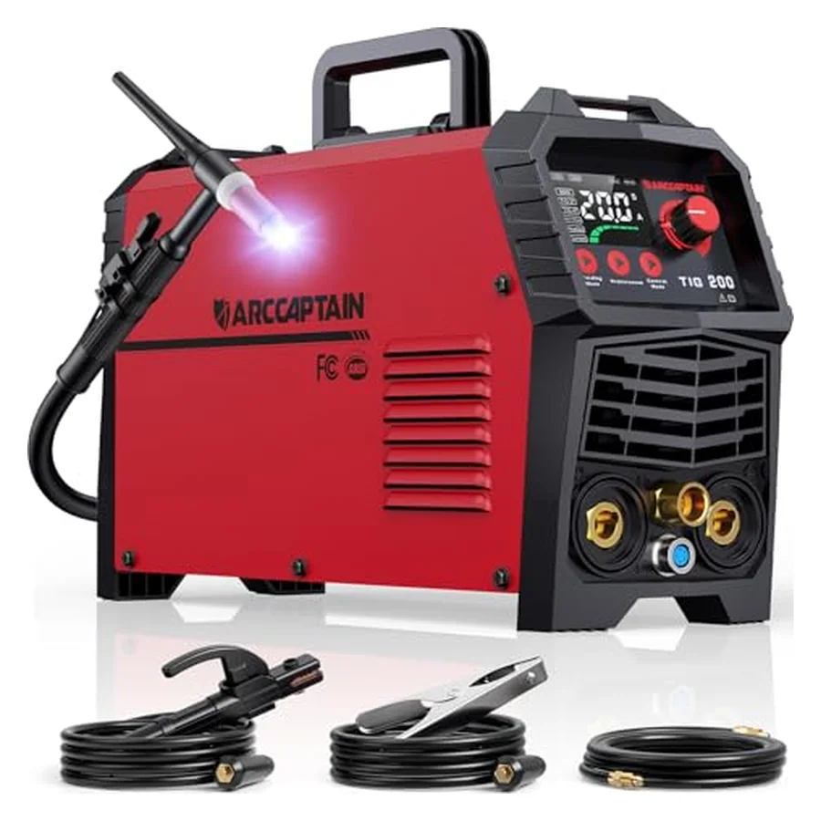 ARCCAPTAIN 200A TIG Welder, 110V/220V TIG/Stick 2 IN 1 Welding Machine