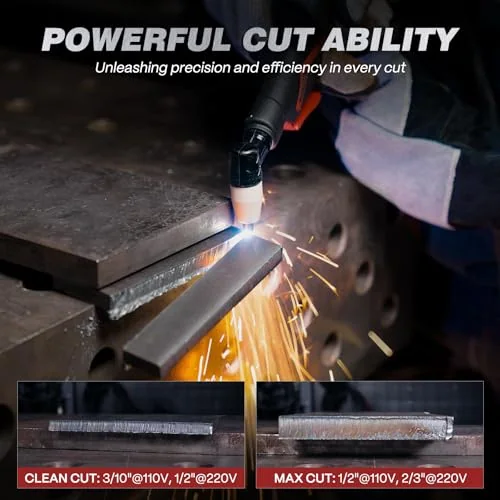 ARCCAPTAIN 50A Plasma Cutter Machine, 110V/220V Dual Voltage, 2/3" Max Cut image 5