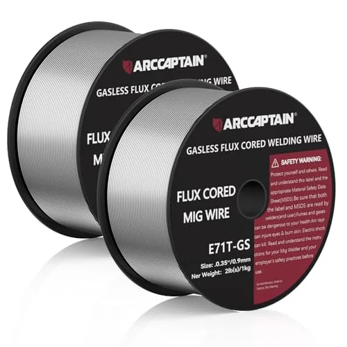 ARCCAPTAIN Flux Core Welding Wire E71T-GS .035" 2LB x 2 product details