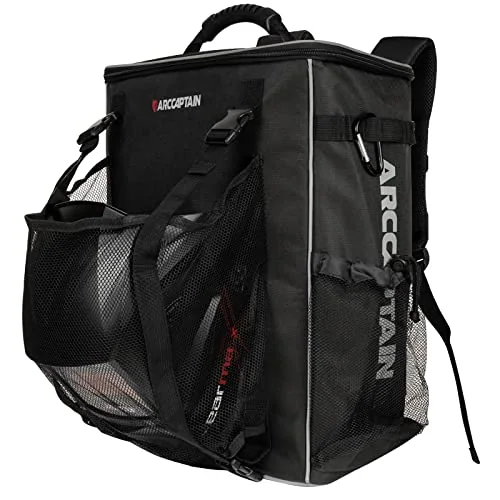ARCCAPTAIN Welding Tool Bag Backpack, Large Capacity, Helmet Holder, Black image 3