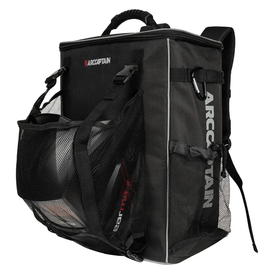 ARCCAPTAIN Welding Tool Bag Backpack, Large Capacity, Helmet Holder, Black
