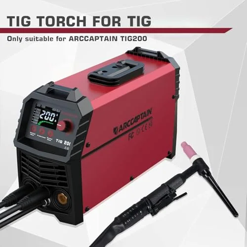 ARCCAPTAIN TIG Torch with High-Frequency Ignition, WP-17 Air-cooled Argon image 3