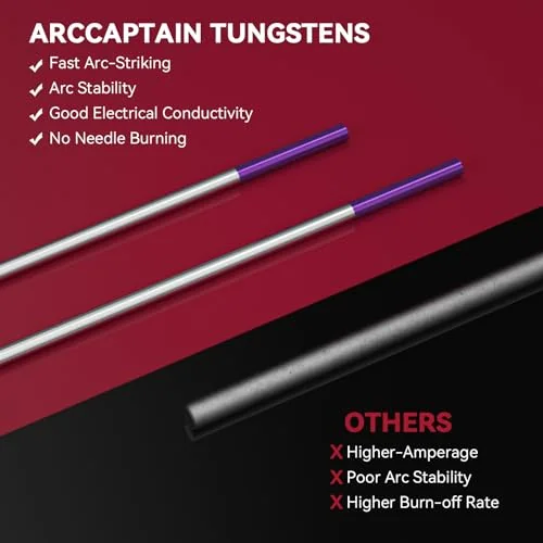 ARCCAPTAIN TIG Tungsten, TIG Welding Tungsten Electrode (Purple, EWG) image 4