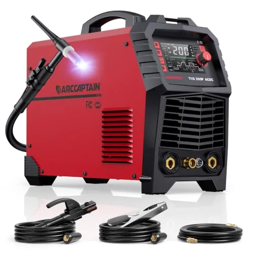 ARCCAPTAIN TIG Welder AC/DC 200A with Pulse 7 in 1 Aluminum Welding Machine image 2