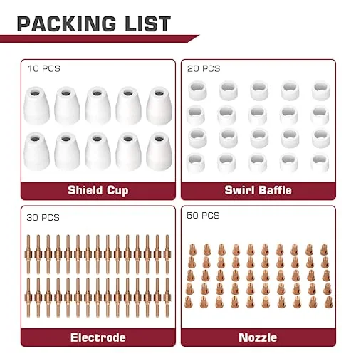 ARCCAPTAIN 110PCS PT31 Plasma Cutting Consumables image 3