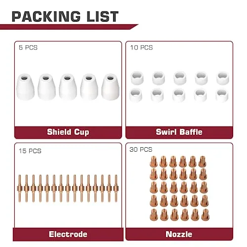 ARCCAPTAIN 60PCS PT31 Plasma Cutting Consumables image 3