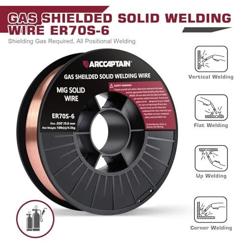 ARCCAPTAIN MIG Welding Wire ER70S-6 .030" 10LB x 1 image 3