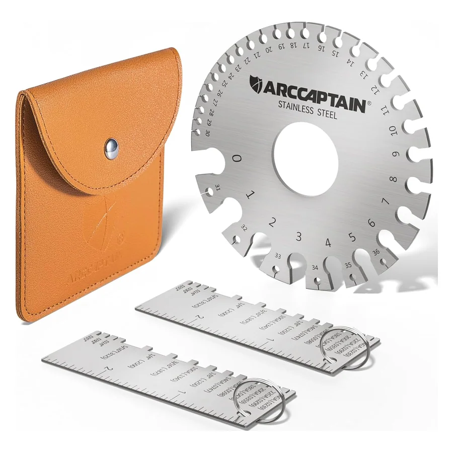 ARCCAPTAIN Metal Gauge Thickness Tool, Metal Thickness Gauge, 1 Set