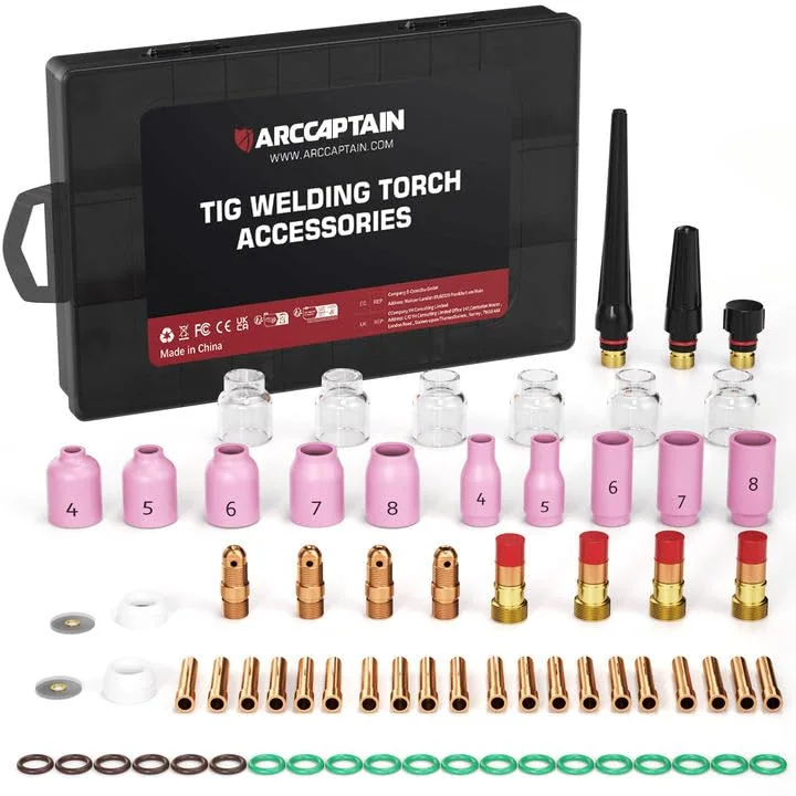 ARCCAPTAIN 71 Pcs TIG Welding Torch Accessories Kit for WP-17/18/26 image 2