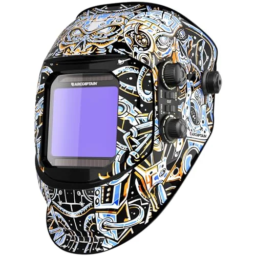 ARCCAPTAIN Auto Darkening Welding Helmet, 3.94"X3.66" Large Viewing Screen product details