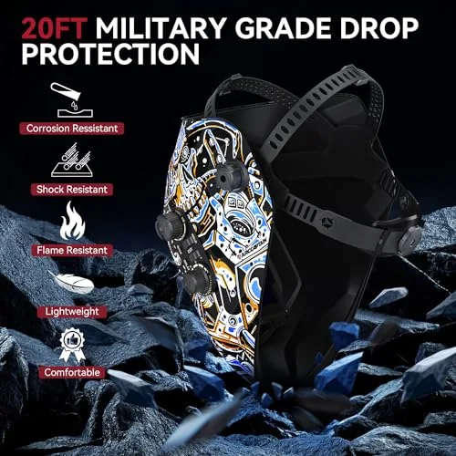 ARCCAPTAIN Auto Darkening Welding Helmet, 3.94"X3.66" Large Viewing Screen product details