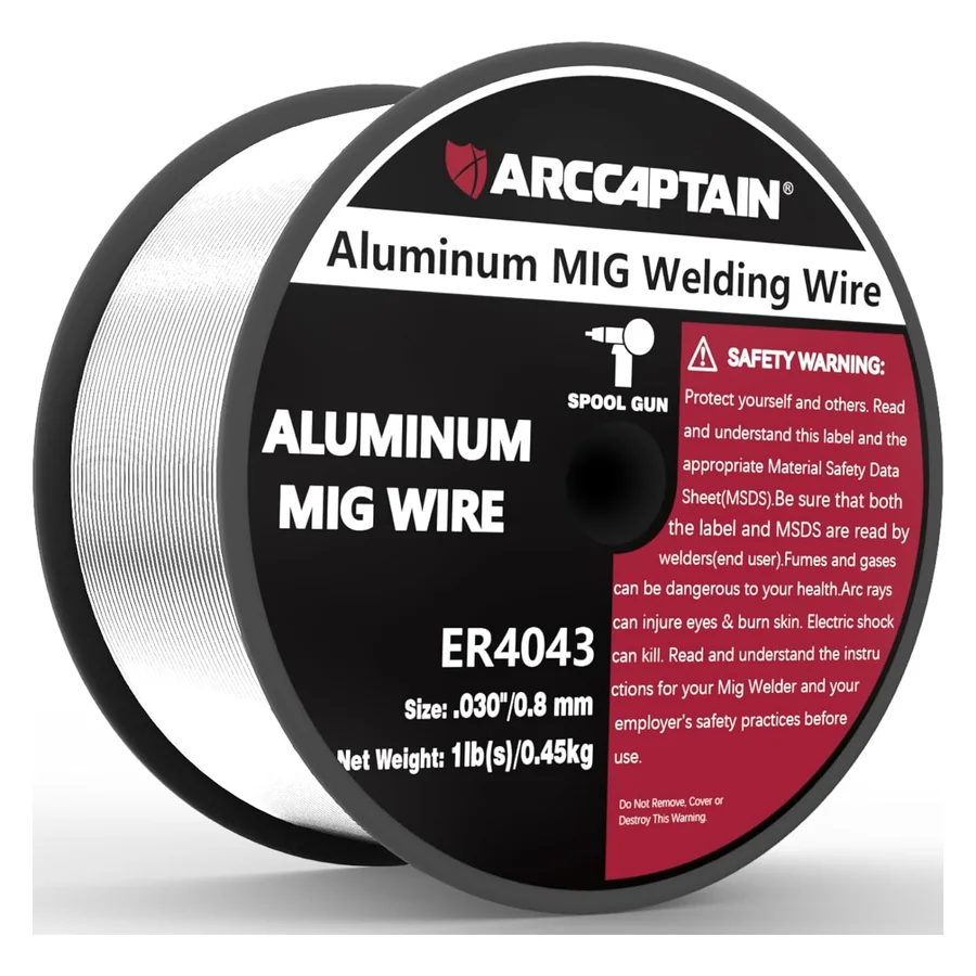 ARCCAPTAIN Silicon Aluminum Welding Wire ER4043 .030" Mig Welding Wire, 1LB