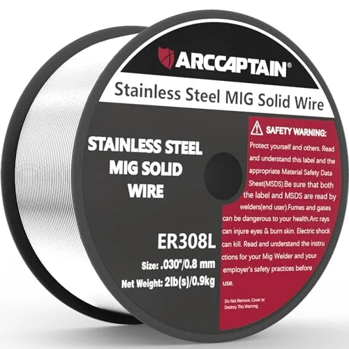 ARCCAPTAIN ER308L Stainless Steel MIG Wire .030" 2LB product details