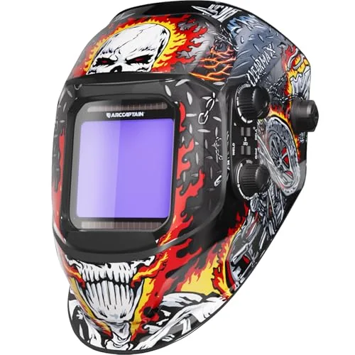 ARCCAPTAIN Auto Darkening Welding Helmet, 3.94"X3.66" Large Viewing Screen image 2