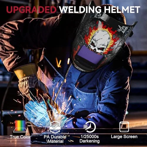 ARCCAPTAIN Auto Darkening Welding Helmet, 3.94"X3.66" Large Viewing Screen image 5