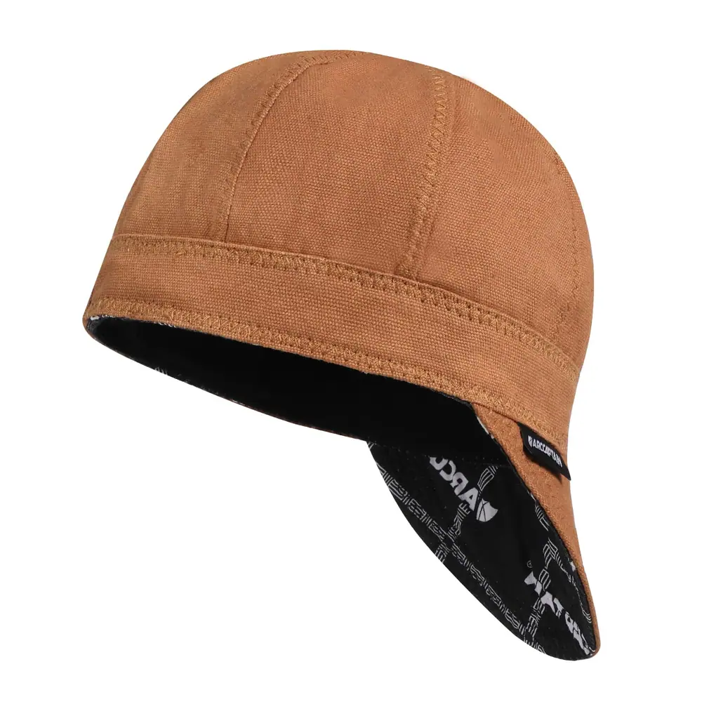 ARCCAPTAIN Reversible Welding Cap, 8 Panel Protective Welders Cap, 10 oz Fireproof Cotton Comforts for Safety and Protection While Welding to Men Women, Khaki, 7 1/4 product details