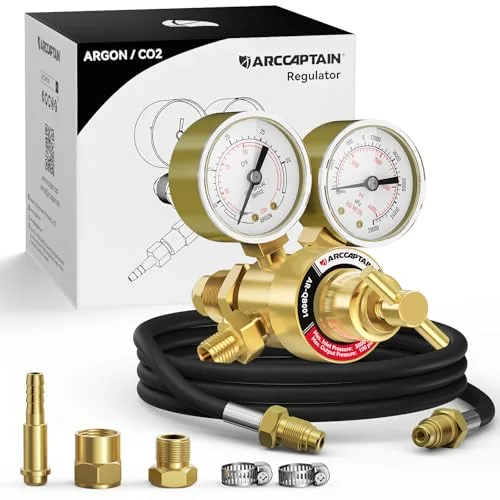 ARCCAPTAIN Argon/CO2/Helium Regulator with 8.2FT Inert Gas Welding Hose image 3