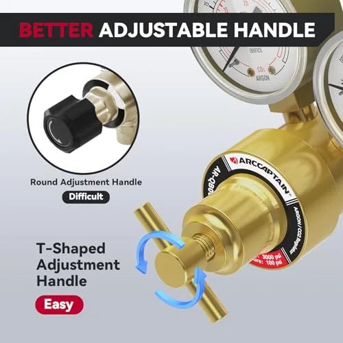 ARCCAPTAIN Argon/CO2/Helium Regulator with 8.2FT Inert Gas Welding Hose image 6