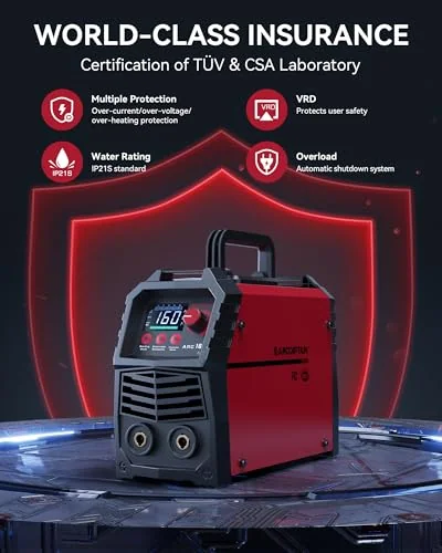 ARCCAPTAIN 160A Stick Welder, ARC/Lift TIG Welding Machine, 110V/220V image 6