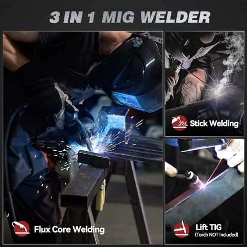 ARCCAPTAIN MIG145 Pro Flux Core MIG Welder 145A 120V 3-in-1 Welding Machine image 4