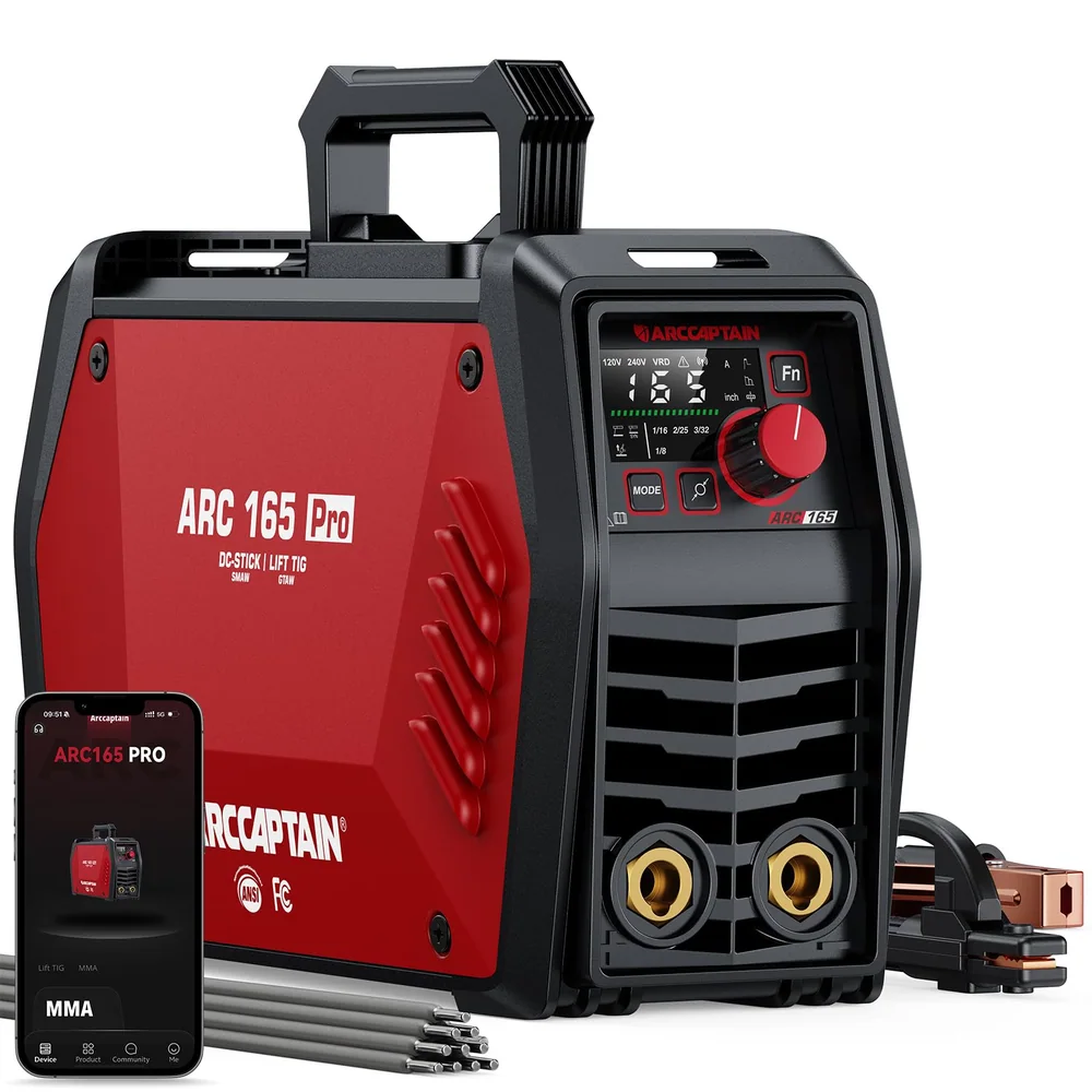ARCCAPTAIN 165A Stick Welder, ARC/Lift TIG Welding Machine, 120V/240V image 2