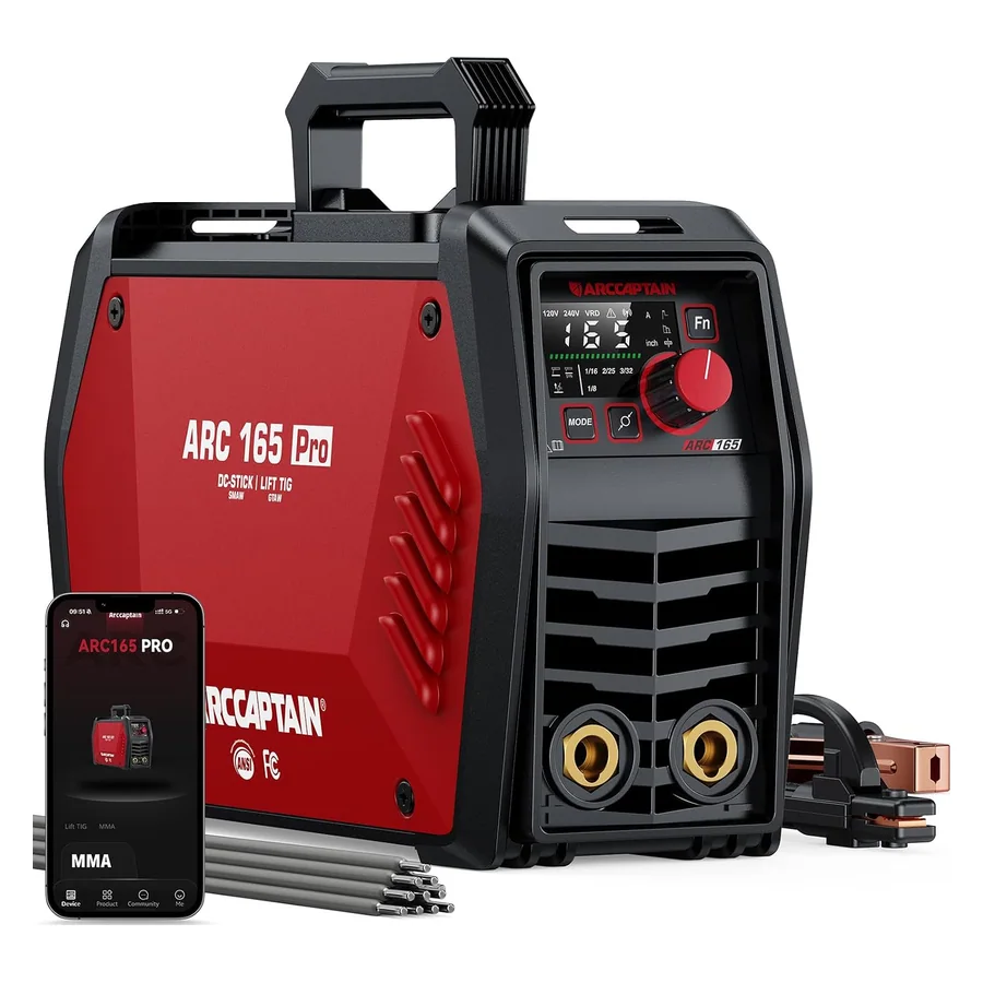ARCCAPTAIN 165A Stick Welder, ARC/Lift TIG Welding Machine, 120V/240V