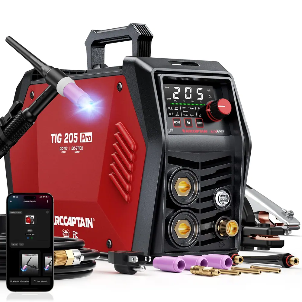 ARCCAPTAIN TIG 205 Pro Welder, 5 In 1 Welding Machine, 120/240V image 2