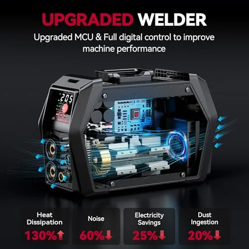 ARCCAPTAIN TIG 205 Pro Welder, 5 In 1 Welding Machine, 120/240V image 4