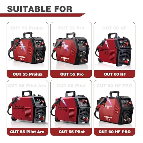ARCCAPTAIN AG-60 Plasma Cutter Torch Consumables, .045'' SG-55 AG-60 WSD-60 Plasma Cutter Accessories for ARCCAPTAIN CUT55 PRO, CUT55 PROLUX, CUT 55PILOTARC,CUT 55PIL0T, CUT 60HF, CUT 60HF PRO,24 Pcs image 5