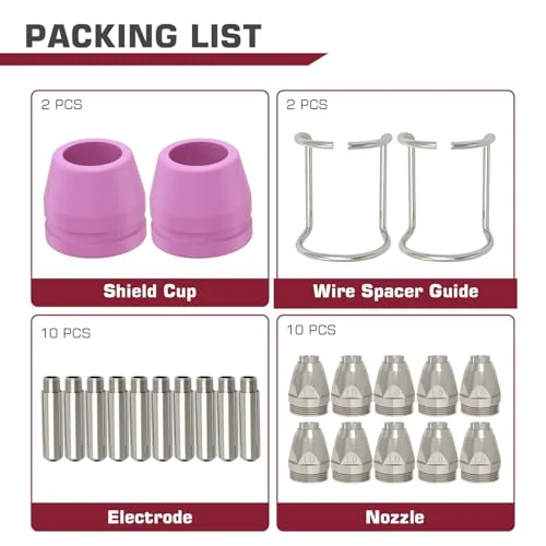 ARCCAPTAIN AG-60 Plasma Cutter Torch Consumables, .040'' SG-55 AG-60 WSD-60 Plasma Cutter Accessories for ARCCAPTAIN CUT55/CUT55PRO, 24 Pcs image 6