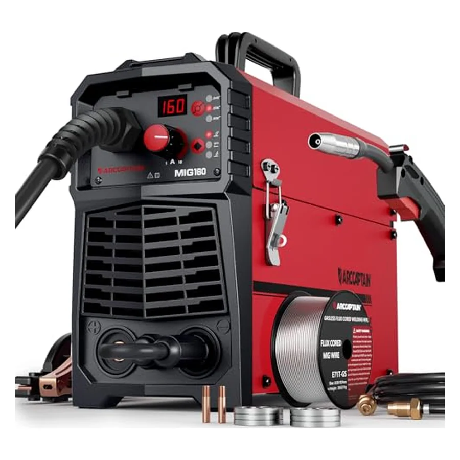 ARCCAPTAIN 160A MIG Welder 110V 220V Gasless Gas MIG Stick Lift TIG Welding