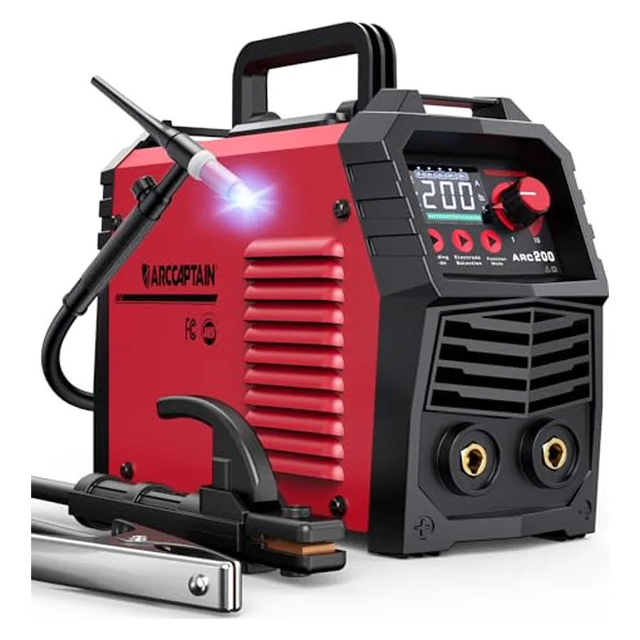 ARCCAPTAIN 200A Stick/Lift TIG Welder with Torch, 110V/220V Welder Machine
