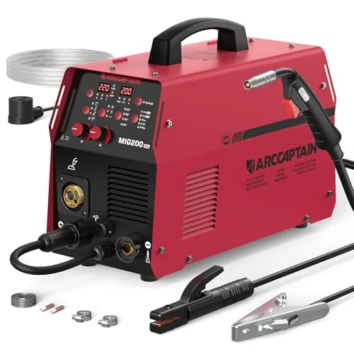 ARCCAPTAIN 200A MIG Welder, 6-in-1 Multiprocess Welding Machine 110V/220V image 3