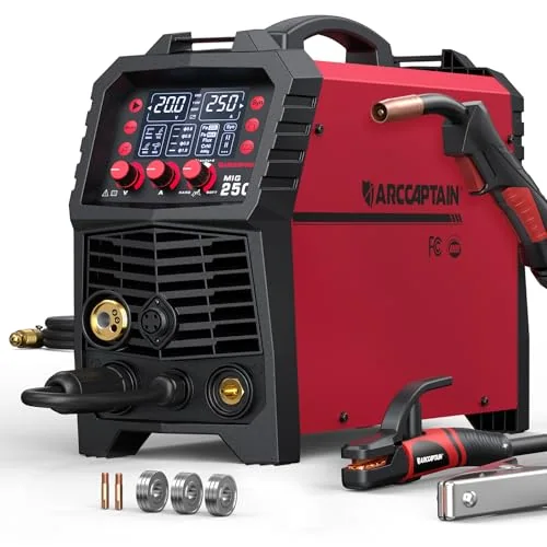 ARCCAPTAIN 250A MIG Welder 110V 220V 6 in 1 Aluminum Welding Machine MIG250 product details