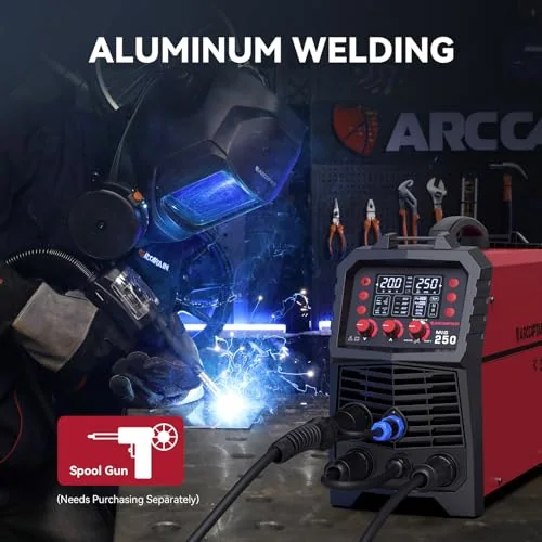 ARCCAPTAIN 250A MIG Welder 110V 220V 6 in 1 Aluminum Welding Machine MIG250 product details