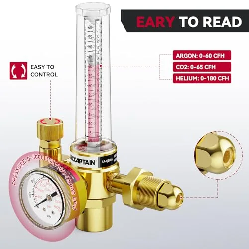 ARCCAPTAIN Argon/CO2/Helium Regulator with 8.2FT Inert Gas Welding Hose product details