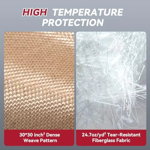 ARCCAPTAIN Welding Blanket 10x10FT, 1022 °F Heat Resistant Fabric Blankets image 6
