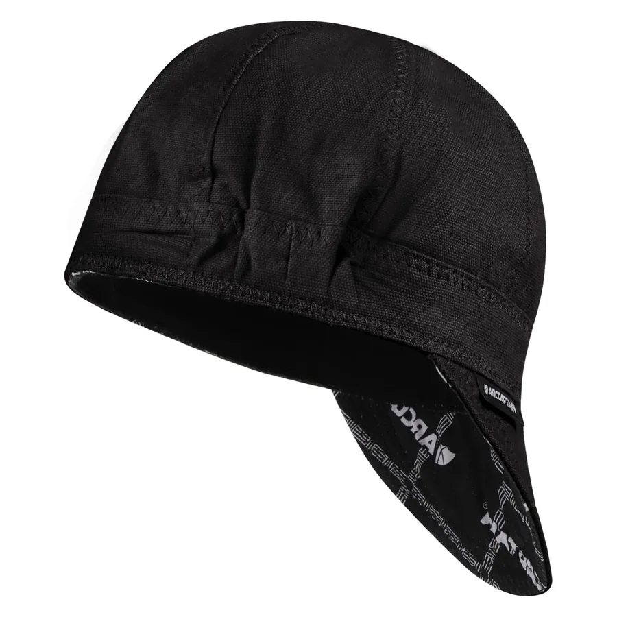 ARCCAPTAIN Reversible Welding Cap, Elastic Retractable Band, Black, 7 1/4