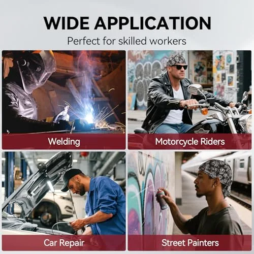 ARCCAPTAIN 2PC Welding Doo Rag, Welding Cap, Protective Welders Cap image 6