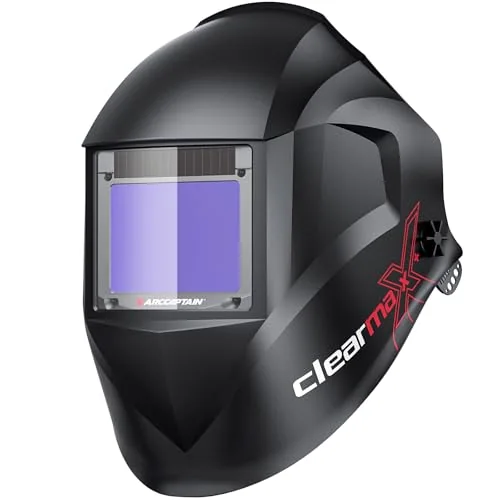 ARCCAPTAIN Auto Darkening Welding Helmet, Large View Welding Hood image 3