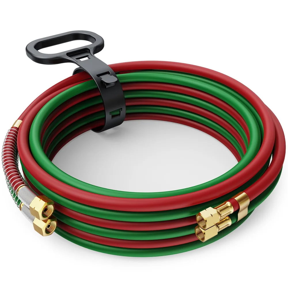 ARCCAPTAIN Grade T Oxygen Acetylene Hose, 1/4" x 25 FT product details