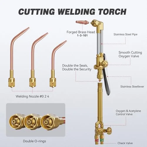 ARCCAPTAIN Medium Duty Oxy Acetylene Cutting Torch with Check Valve image 5