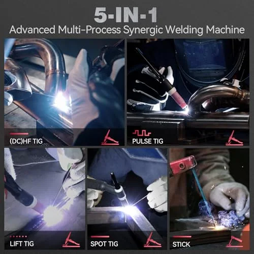 ARCCAPTAIN TIG 205P Pro Pulse Welder, 5 In 1 Welding Machine, 120V/240V image 3