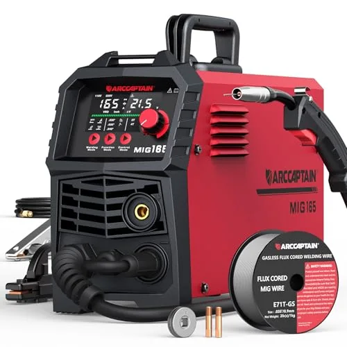 ARCCAPTAIN 165A MIG Welder 110V 220V 4-in-1 Gasless Gas MIG Stick Lift TIG image 2