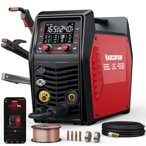 ARCCAPTAIN MIG165 Pro MIG Welder Machine 165A 120V 240V 6-in-1 Multiprocess image 2