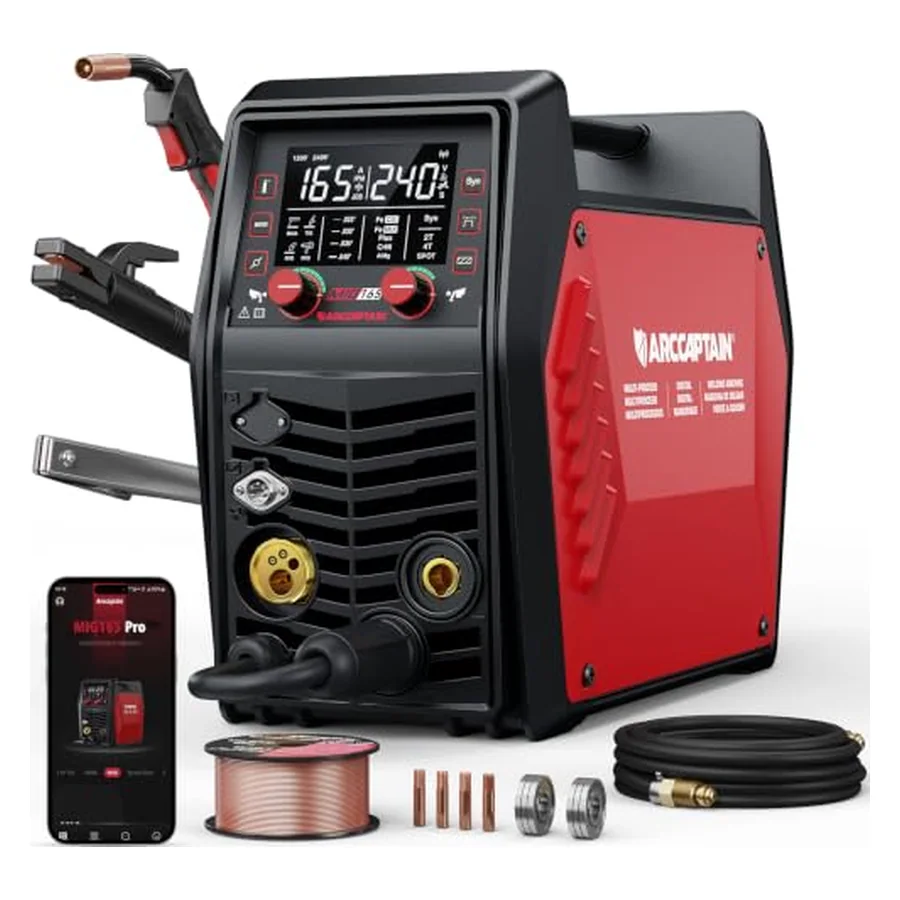 ARCCAPTAIN MIG165 Pro MIG Welder Machine 165A 120V 240V 6-in-1 Multiprocess