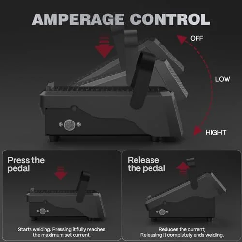 ARCCAPTAIN TIG Welding Foot Pedal, 5-Pin Remote Amp Control image 4