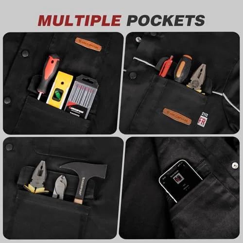 ARCCAPTAIN Welding Jacket, 11oz Flame Resistant Cotton Welding Jackets image 6