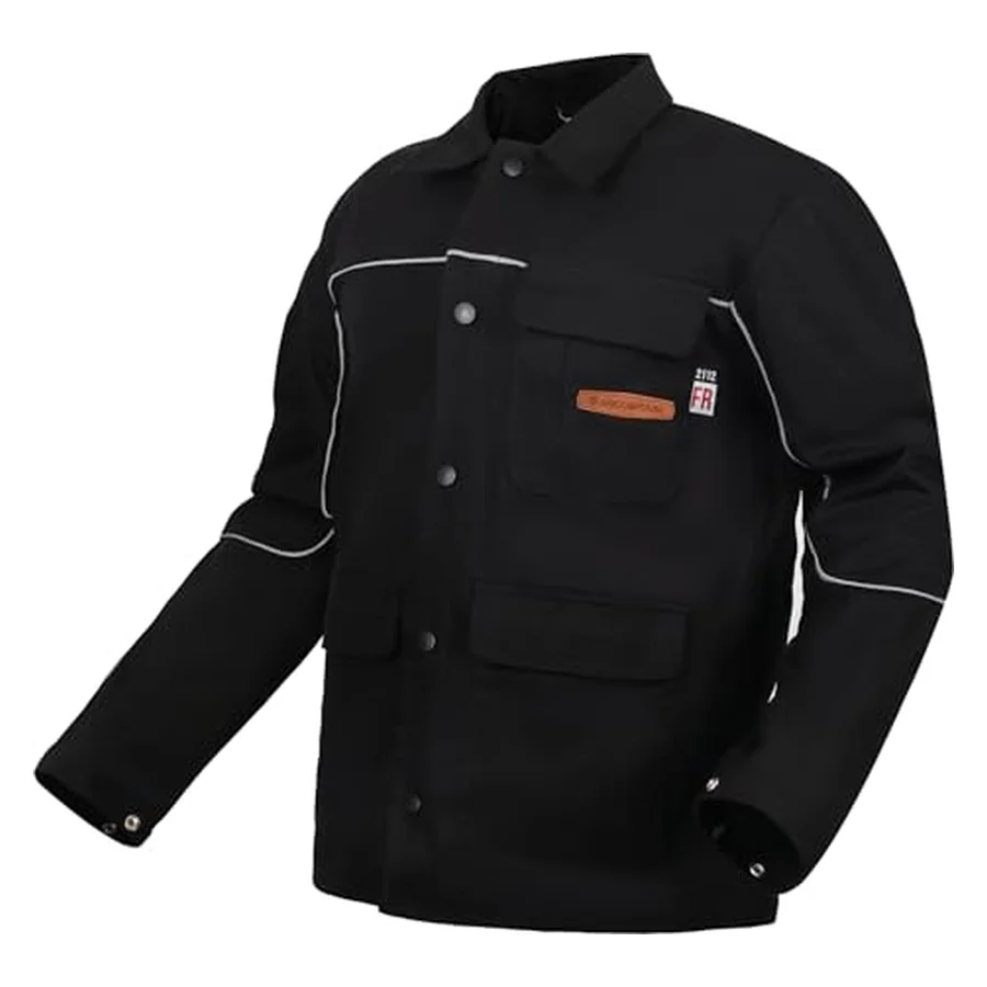 ARCCAPTAIN Welding Jacket, 11oz Flame Resistant Cotton Welding Jackets